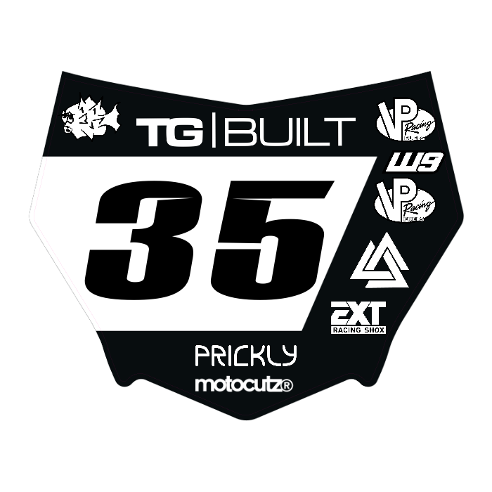 CUSTOM MOTOCUTZ FRONT PLATE DECAL