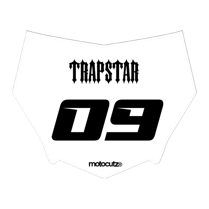 CUSTOM MOTOCUTZ FRONT PLATE DECAL