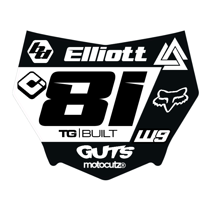 CUSTOM MOTOCUTZ FRONT PLATE DECAL
