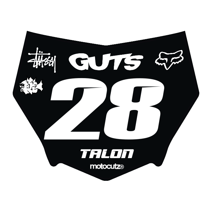 CUSTOM MOTOCUTZ FRONT PLATE DECAL