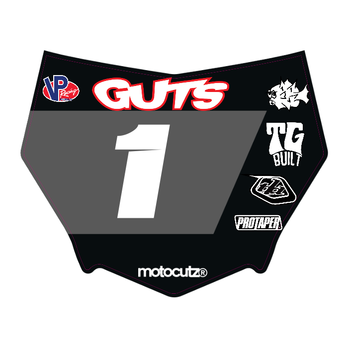 CUSTOM MOTOCUTZ FRONT PLATE DECAL