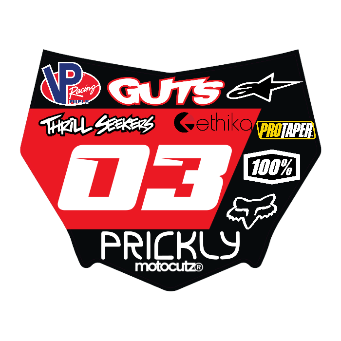 CUSTOM MOTOCUTZ FRONT PLATE DECAL
