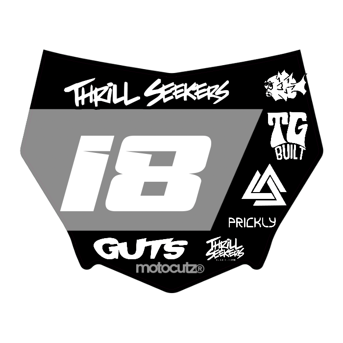 CUSTOM MOTOCUTZ FRONT PLATE DECAL