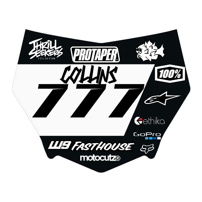 CUSTOM MOTOCUTZ FRONT PLATE DECAL