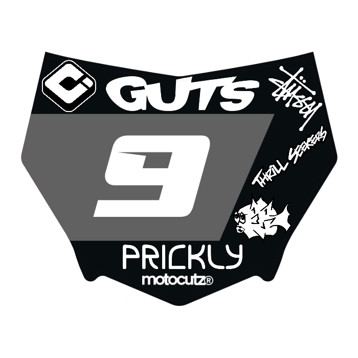 CUSTOM MOTOCUTZ FRONT PLATE DECAL