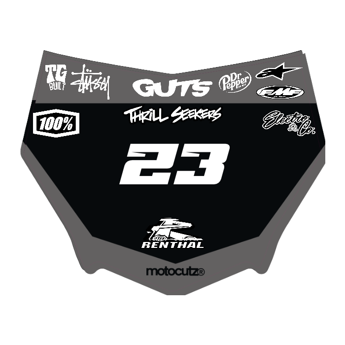 CUSTOM MOTOCUTZ FRONT PLATE DECAL
