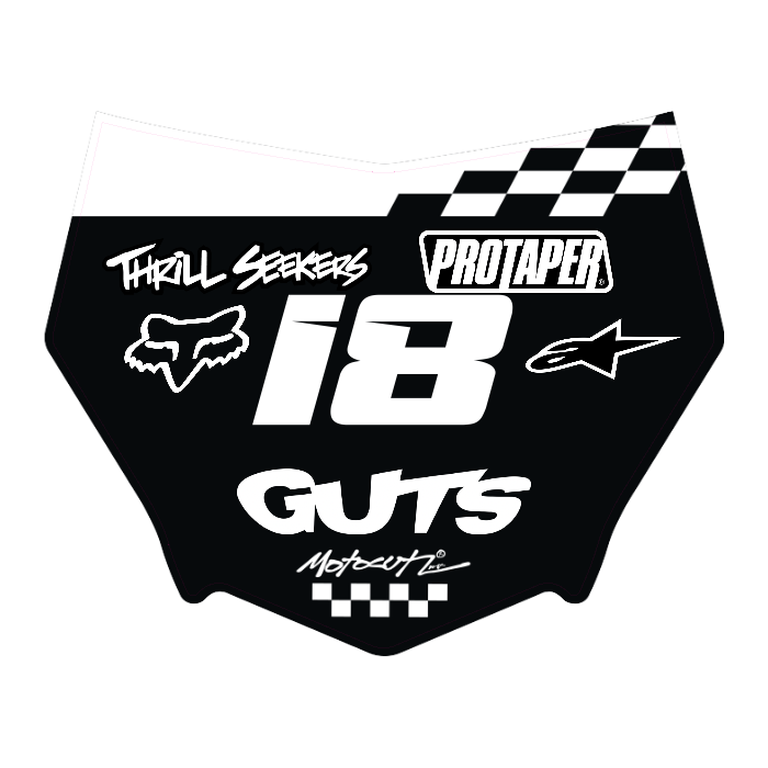 CUSTOM MOTOCUTZ FRONT PLATE DECAL
