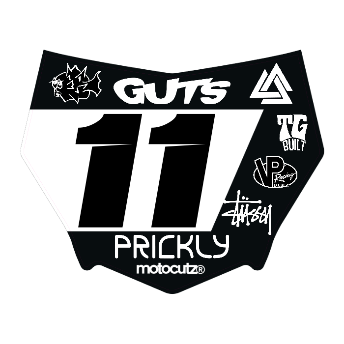 CUSTOM MOTOCUTZ FRONT PLATE DECAL