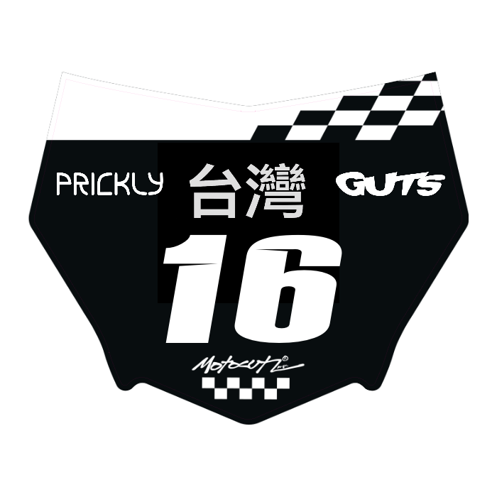 CUSTOM MOTOCUTZ FRONT PLATE DECAL