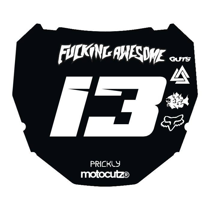 CUSTOM ODI NUMBER PLATE DECAL