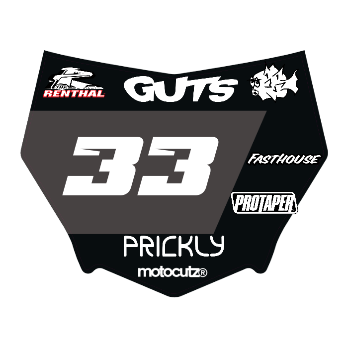CUSTOM MOTOCUTZ FRONT PLATE DECAL