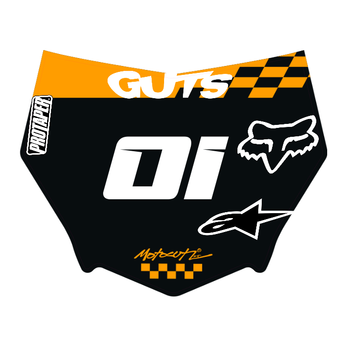 CUSTOM MOTOCUTZ FRONT PLATE DECAL