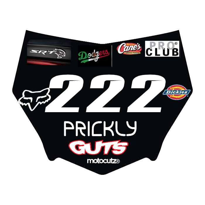 CUSTOM MOTOCUTZ FRONT PLATE DECAL