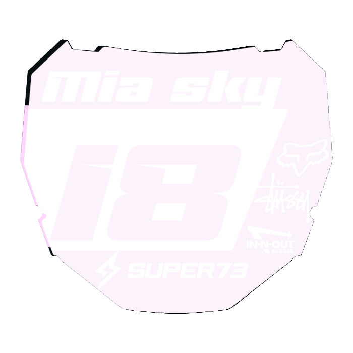 CUSTOM ODI NUMBER PLATE DECAL