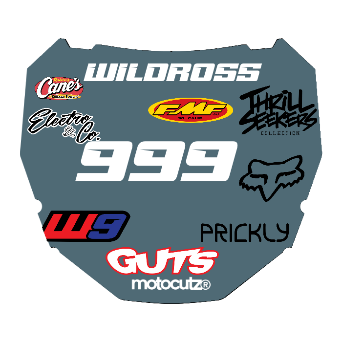 CUSTOM ODI NUMBER PLATE DECAL