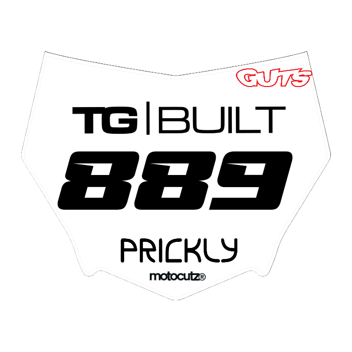 CUSTOM MOTOCUTZ FRONT PLATE DECAL
