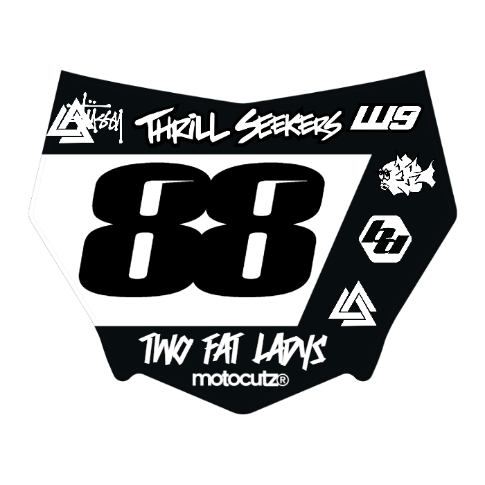 CUSTOM MOTOCUTZ FRONT PLATE DECAL
