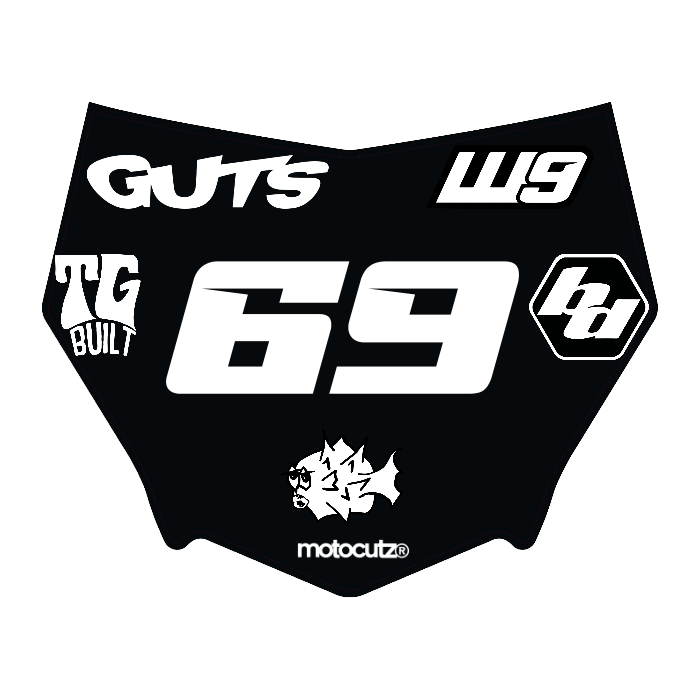 CUSTOM MOTOCUTZ FRONT PLATE DECAL