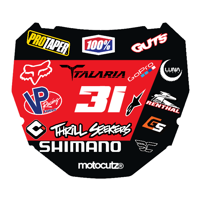 CUSTOM ODI NUMBER PLATE DECAL