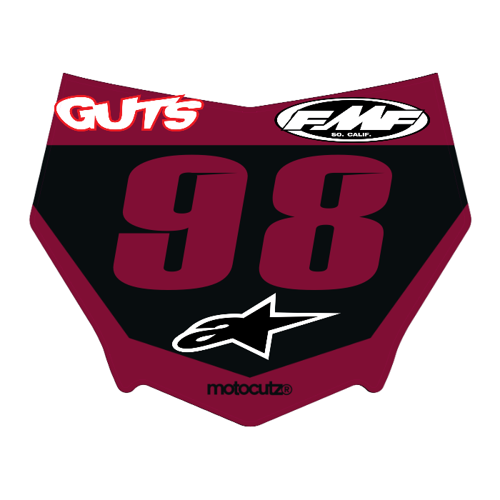 CUSTOM MOTOCUTZ FRONT PLATE DECAL