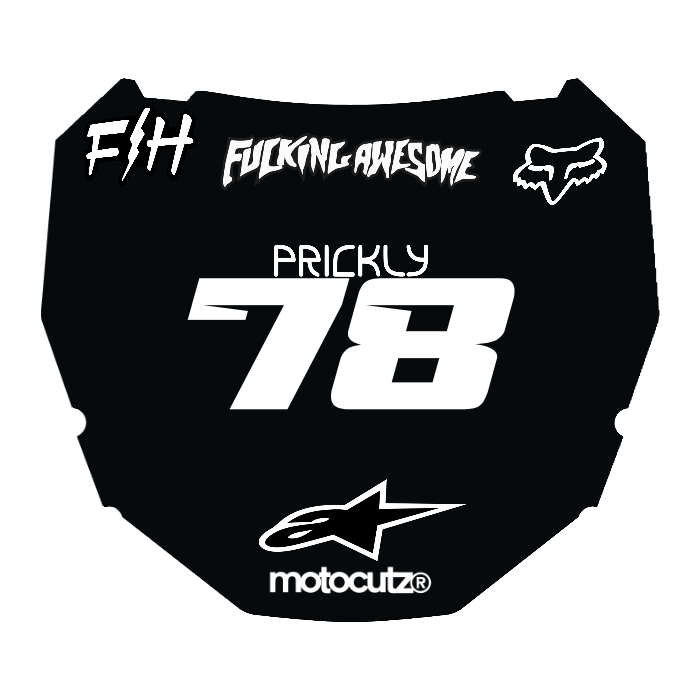CUSTOM ODI NUMBER PLATE DECAL