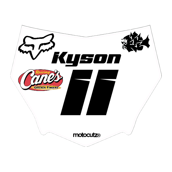 CUSTOM MOTOCUTZ FRONT PLATE DECAL