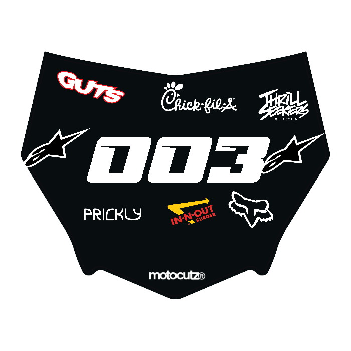 CUSTOM MOTOCUTZ FRONT PLATE DECAL