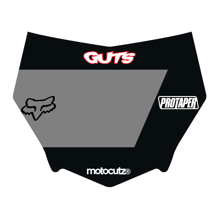 CUSTOM MOTOCUTZ FRONT PLATE DECAL
