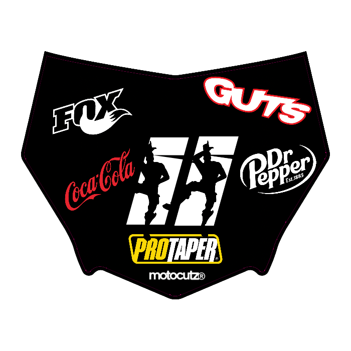 CUSTOM MOTOCUTZ FRONT PLATE DECAL