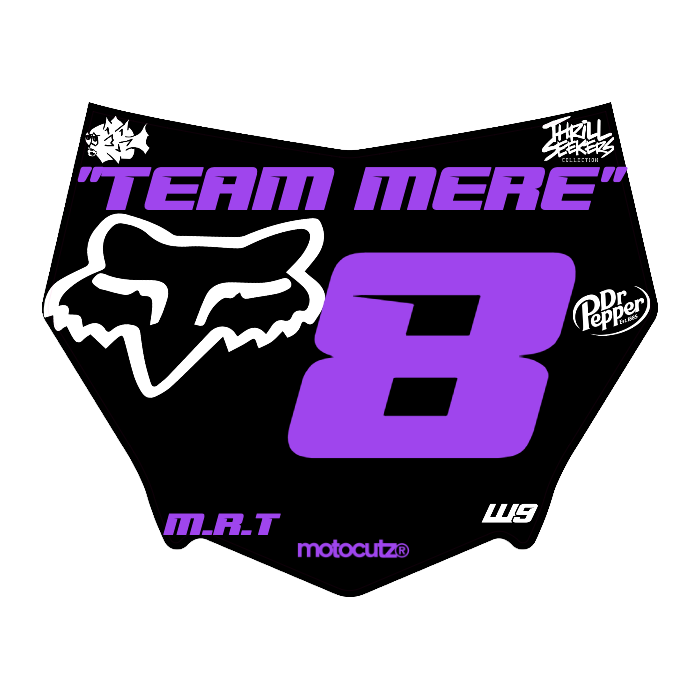 CUSTOM MOTOCUTZ FRONT PLATE DECAL
