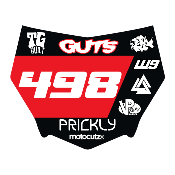 CUSTOM MOTOCUTZ FRONT PLATE DECAL