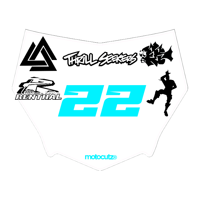 CUSTOM MOTOCUTZ FRONT PLATE DECAL