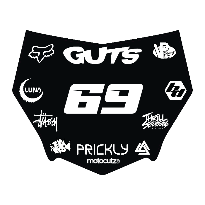 CUSTOM MOTOCUTZ FRONT PLATE DECAL
