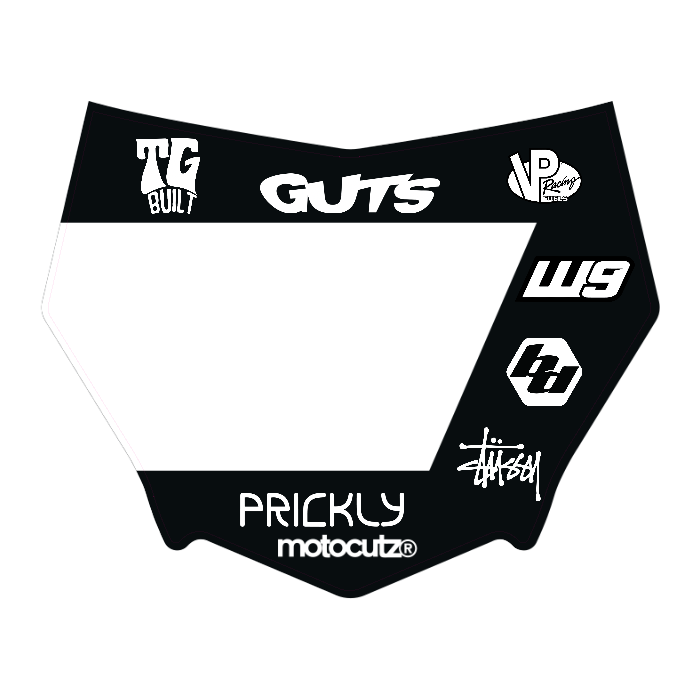 CUSTOM MOTOCUTZ FRONT PLATE DECAL