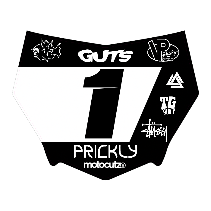 CUSTOM MOTOCUTZ FRONT PLATE DECAL