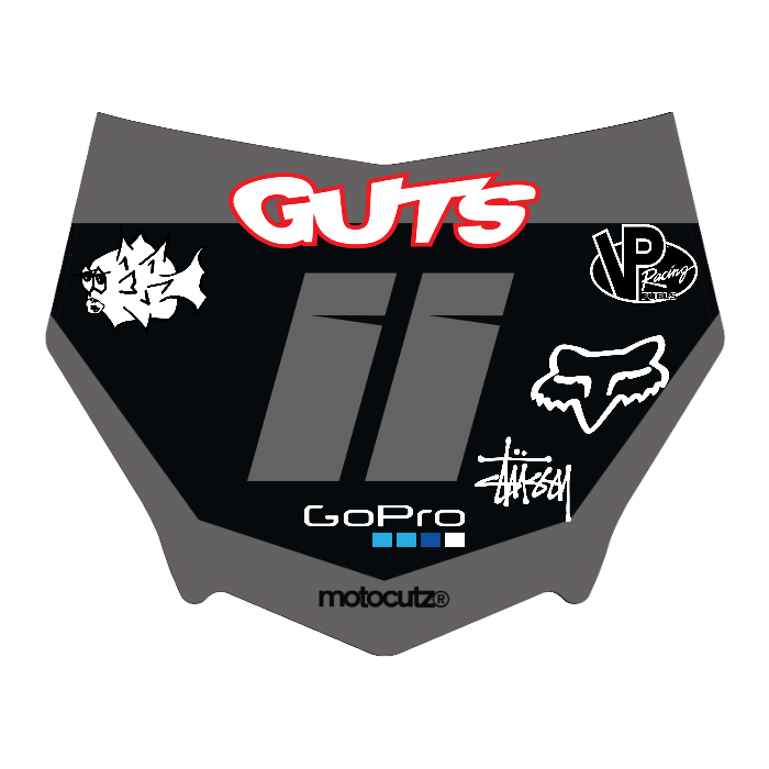 CUSTOM MOTOCUTZ FRONT PLATE DECAL