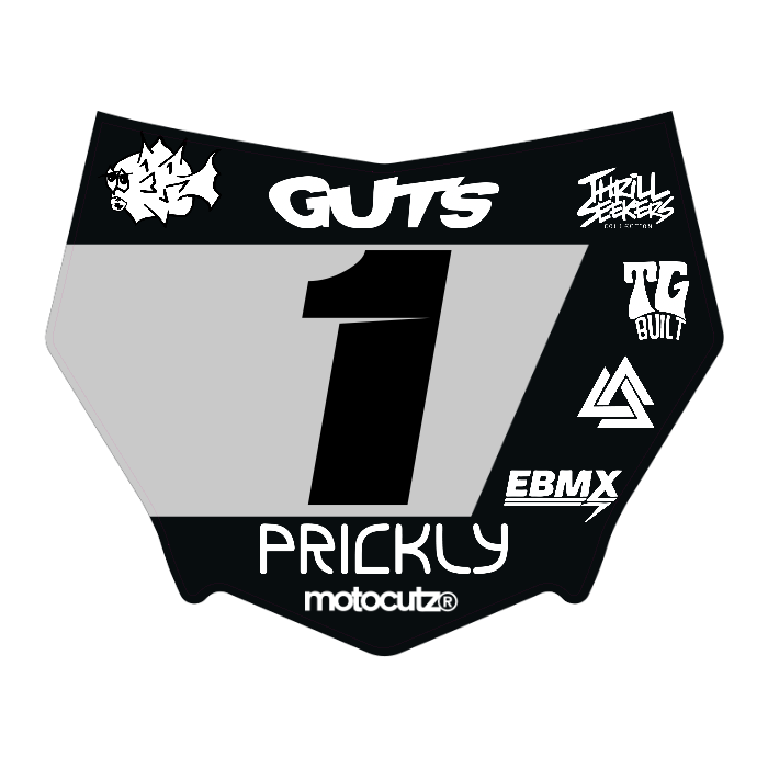 CUSTOM MOTOCUTZ FRONT PLATE DECAL