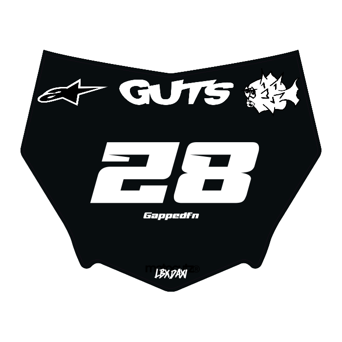 CUSTOM MOTOCUTZ FRONT PLATE DECAL