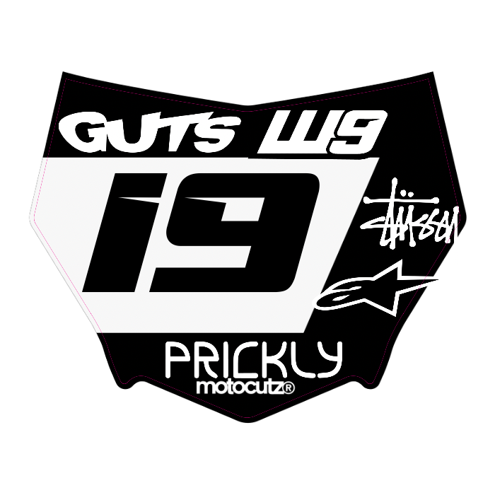 CUSTOM MOTOCUTZ FRONT PLATE DECAL