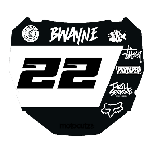 CUSTOM ODI NUMBER PLATE DECAL