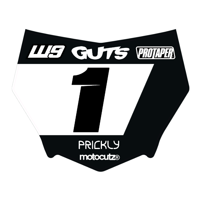 CUSTOM MOTOCUTZ FRONT PLATE DECAL