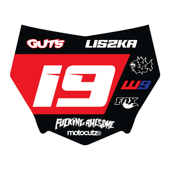 CUSTOM MOTOCUTZ FRONT PLATE DECAL