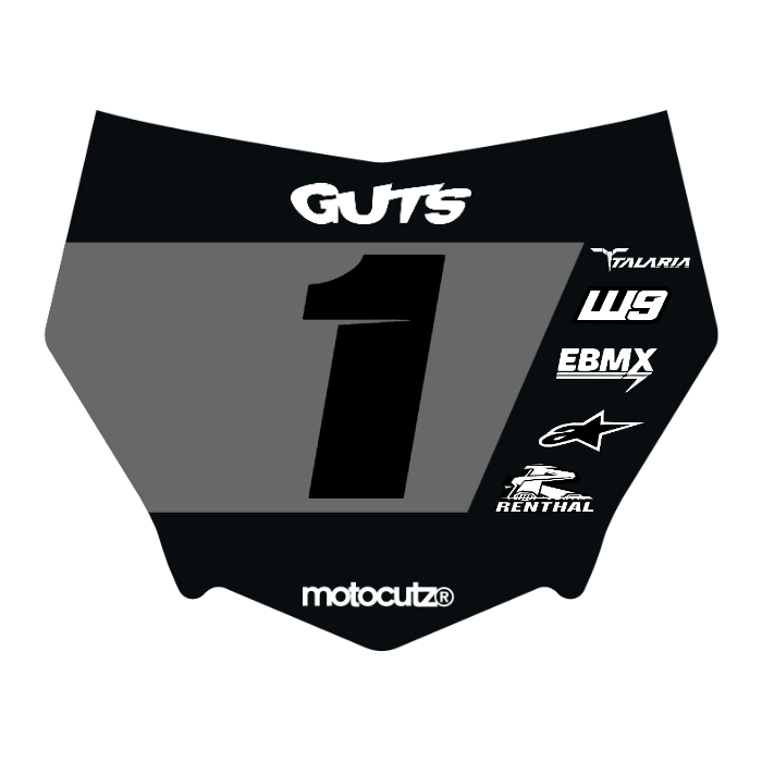 CUSTOM MOTOCUTZ FRONT PLATE DECAL