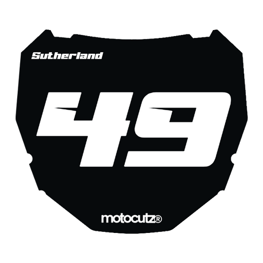 CUSTOM ODI NUMBER PLATE DECAL