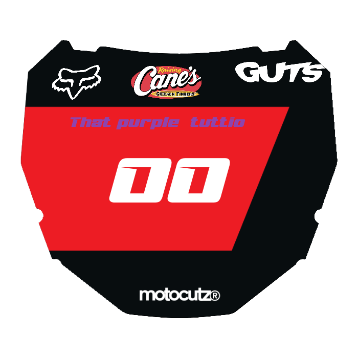 CUSTOM ODI NUMBER PLATE DECAL