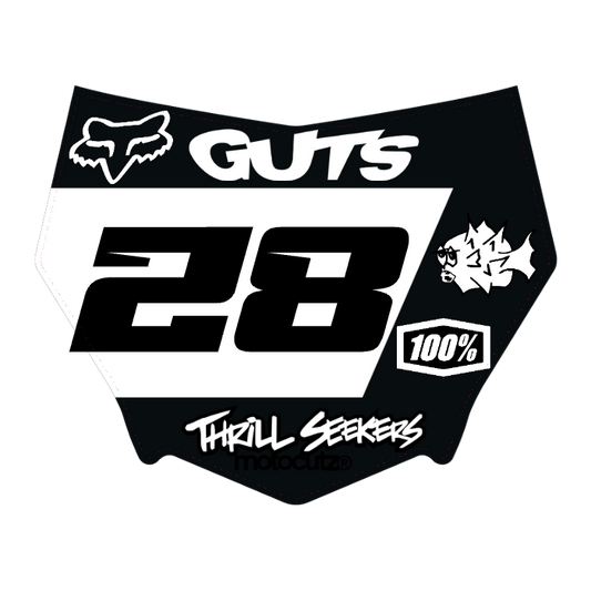 CUSTOM MOTOCUTZ FRONT PLATE DECAL