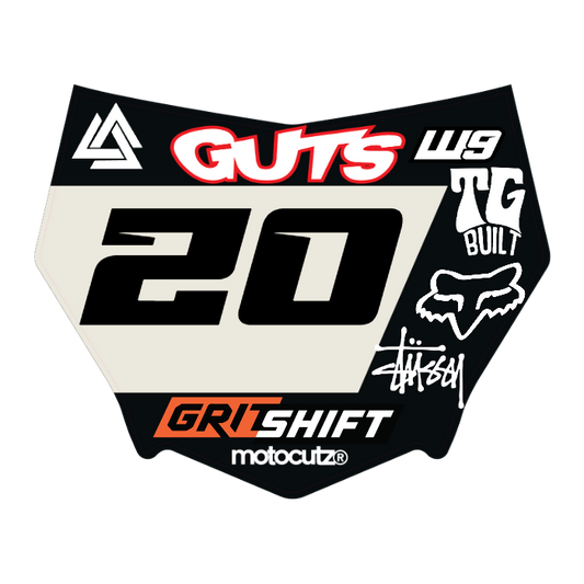 CUSTOM MOTOCUTZ FRONT PLATE DECAL