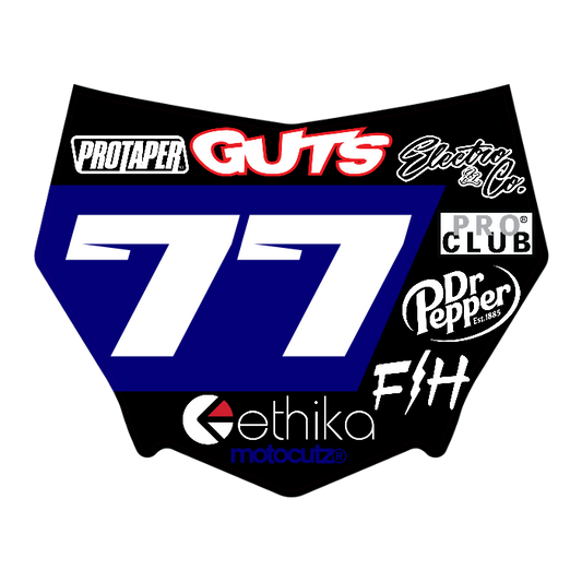 CUSTOM MOTOCUTZ FRONT PLATE DECAL