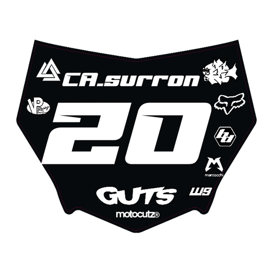 CUSTOM MOTOCUTZ FRONT PLATE DECAL