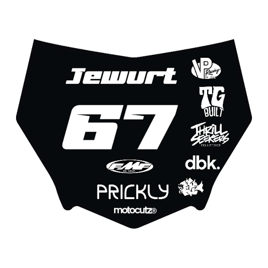 CUSTOM MOTOCUTZ FRONT PLATE DECAL